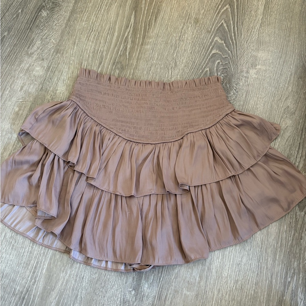 Elegant Mauve Layered Skirt